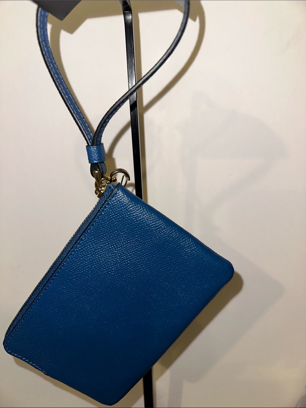 Coach Blue Leather Wristlet with Cherry Charm - Picture 2 of 3